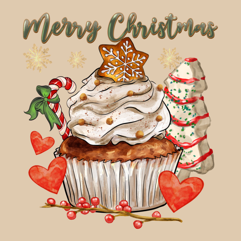 Merry Christmas Cupcake Heavyweight Sweatshirt by CowGirlArtShop | Teevron
