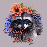Classy But A Little Thrashy Raccoon With Flowers Vintage Tee | Teevron