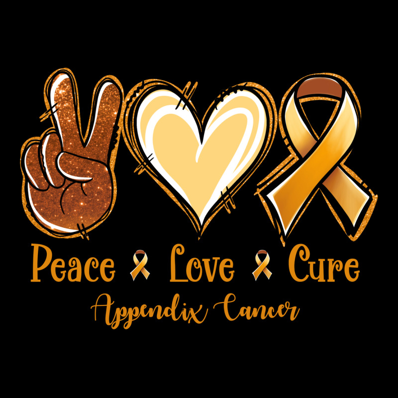 Peace Love Cure Appendix Cancer Ladies Tee by NancyCooperArtShop | Teevron