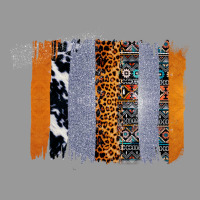 Western Cowhide Glitter Aztec Leopard Pattern Brushstroke Vintage Hoodie | Teevron