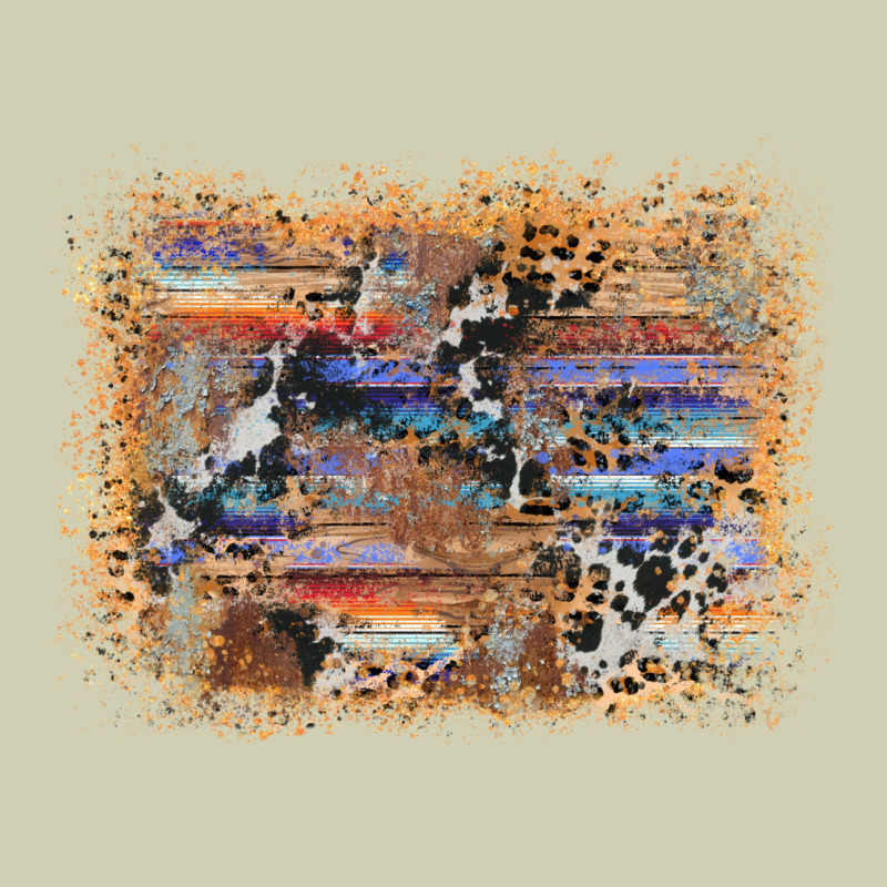 Aztec Leopard Cowhide Wood Western Background Heavy Core Tee by AdoDesignShop | Teevron