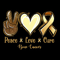 Peace Love Cure Bone Cancer Ladies Tee | Teevron