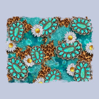 Leopard And Turquoise Gemstone Background Long Sleeve Tee | Teevron