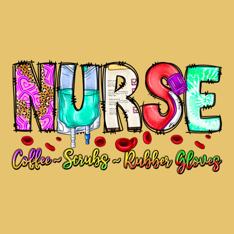 Nurse Coffee Scrubs Rubber Gloves Premium Sweatshirt by CowhideDigitalArt | Teevron