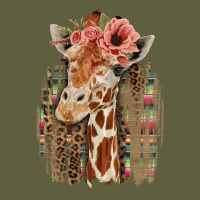 Giraffe With Floral Vintage Tee | Teevron