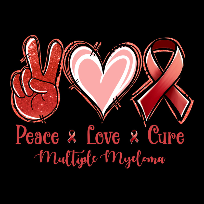 Peace Love Cure Multiple Myeloma Ladies Tee by NancyCooperArtShop | Teevron