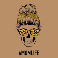 Yellow Glitter, Leopard Pattern Mom Skull Vintage Hoodie | Teevron