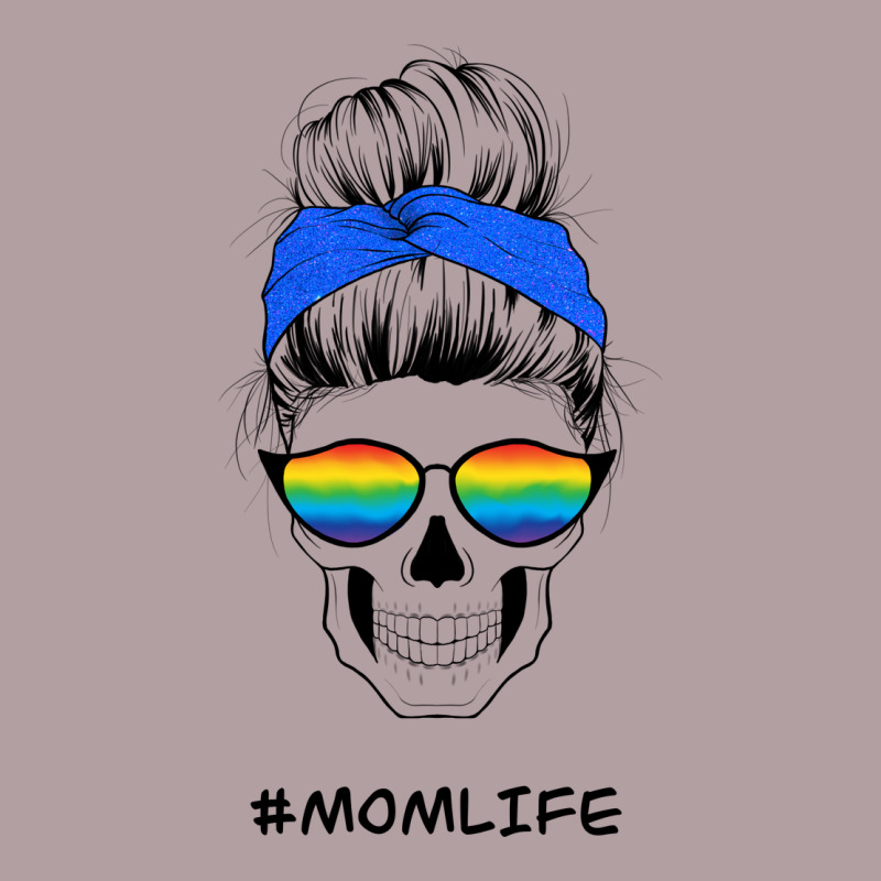 Blue Glitter Rainbow Mom Skull Vintage Hoodie by Bettercallsaul | Teevron