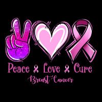 Peace Love Cure Breast Cancer Ladies Tee | Teevron