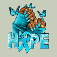 Hope Teal Ribbon Ovarian Cancer Nails Ladies Tee | Teevron