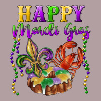 Happy Mardi Gras Fleur De Lis King Cake Crawfish Vintage Hoodie | Teevron