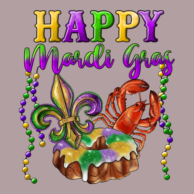 Happy Mardi Gras Fleur De Lis King Cake Crawfish Vintage Hoodie by RanaPortraitStore | Teevron