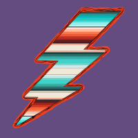 Teal And Orange Serape Lightning Vintage Hoodie | Teevron