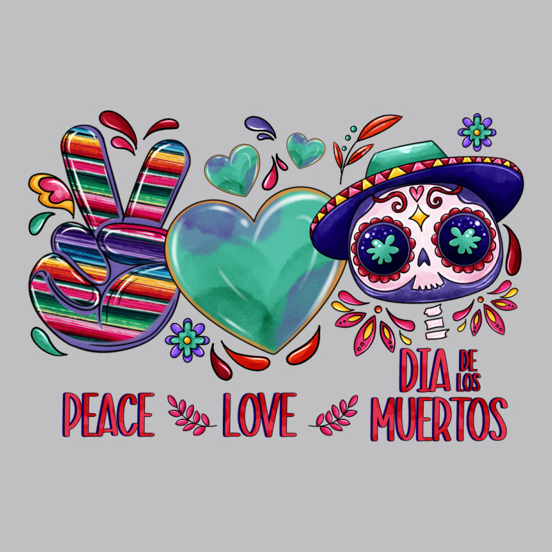 Peace Love Dia De Los Muertos Long Sleeve Tee by NancyCooperArtShop | Teevron