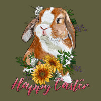 Happy Easter With Bunny And Sunflowers Vintage Tee | Teevron