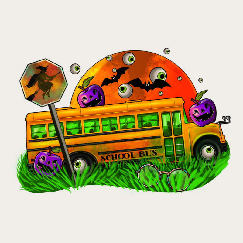 Halloween School Bus Zipper Hoodie by FaDigitalArtStudio | Teevron
