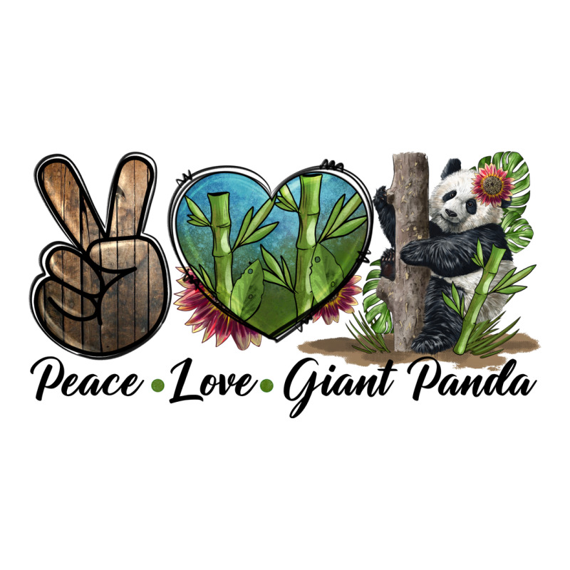 Peace Love Giant Panda Classic Tee by LillyAllenDesigns | Teevron