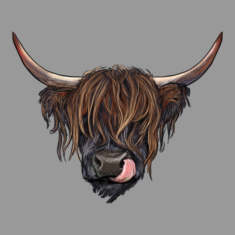 Black Highland Cow Vintage Hoodie by RanaPortraitStore | Teevron