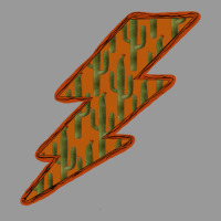 Western Cactus Lightning Orange Background Vintage Hoodie | Teevron