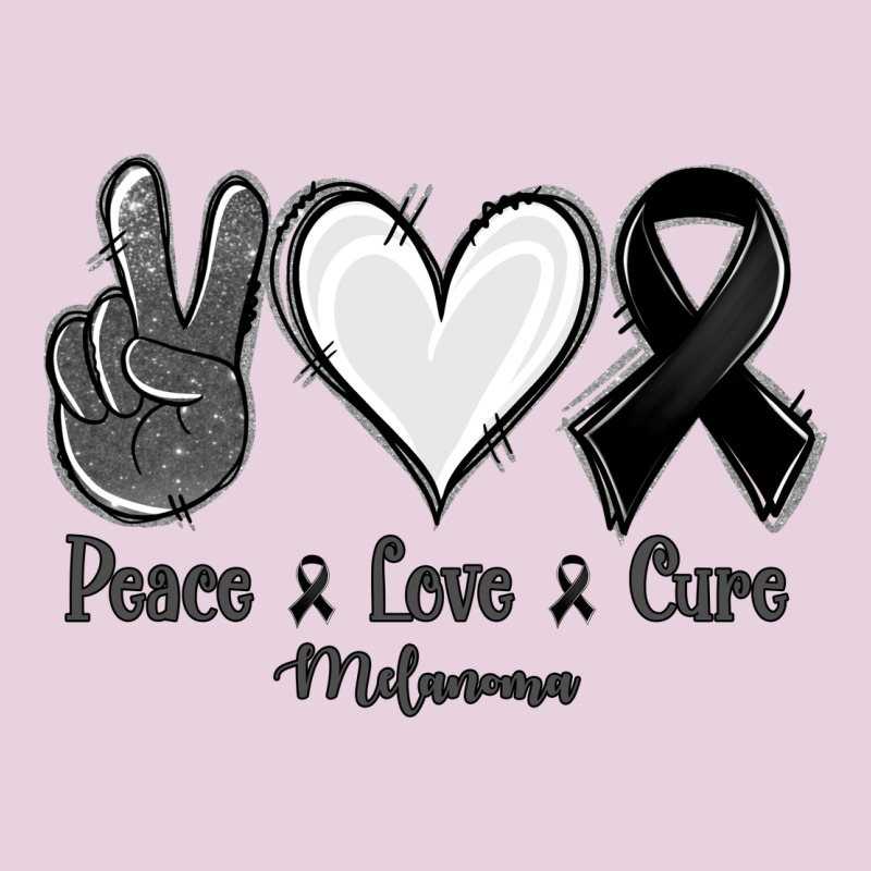 Peace Love Cure Melanoma Cancer Ladies Tee by NancyCooperArtShop | Teevron