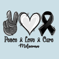 Peace Love Cure Melanoma Cancer Ladies Tee | Teevron