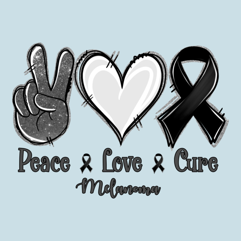 Peace Love Cure Melanoma Cancer Ladies Tee by NancyCooperArtShop | Teevron