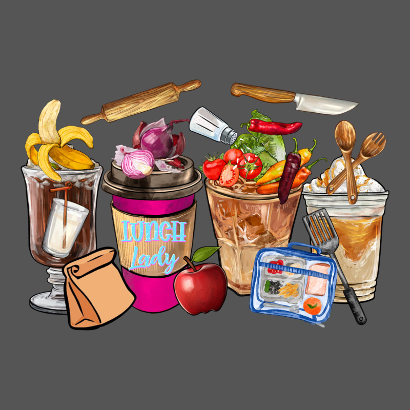 Lunch Lady Coffee Cups Zipper Hoodie by FaDigitalArtStudio | Teevron