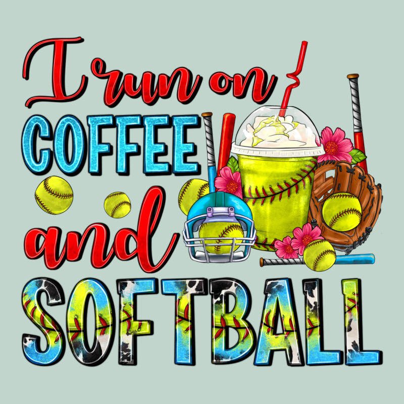 I Run On Coffee And Softball Frappe Zipper Hoodie by FaDigitalArtStudio | Teevron