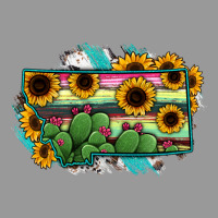 Montana Map Sunflower Cactus Serape Vintage Hoodie | Teevron