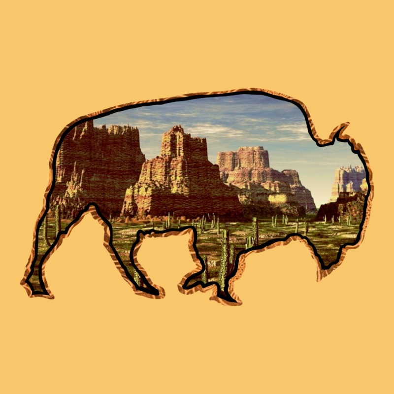 Bison Silhouette Desert Landscape Vintage Hoodie by Bettercallsaul | Teevron
