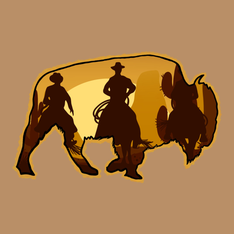 Bison Silhouette Cowboy Vintage Hoodie by Bettercallsaul | Teevron
