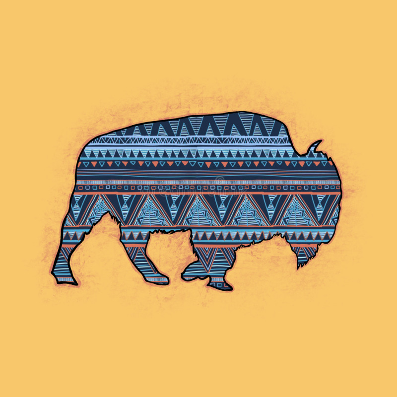 Bison Silhouette Blue Aztec Vintage Hoodie by Bettercallsaul | Teevron
