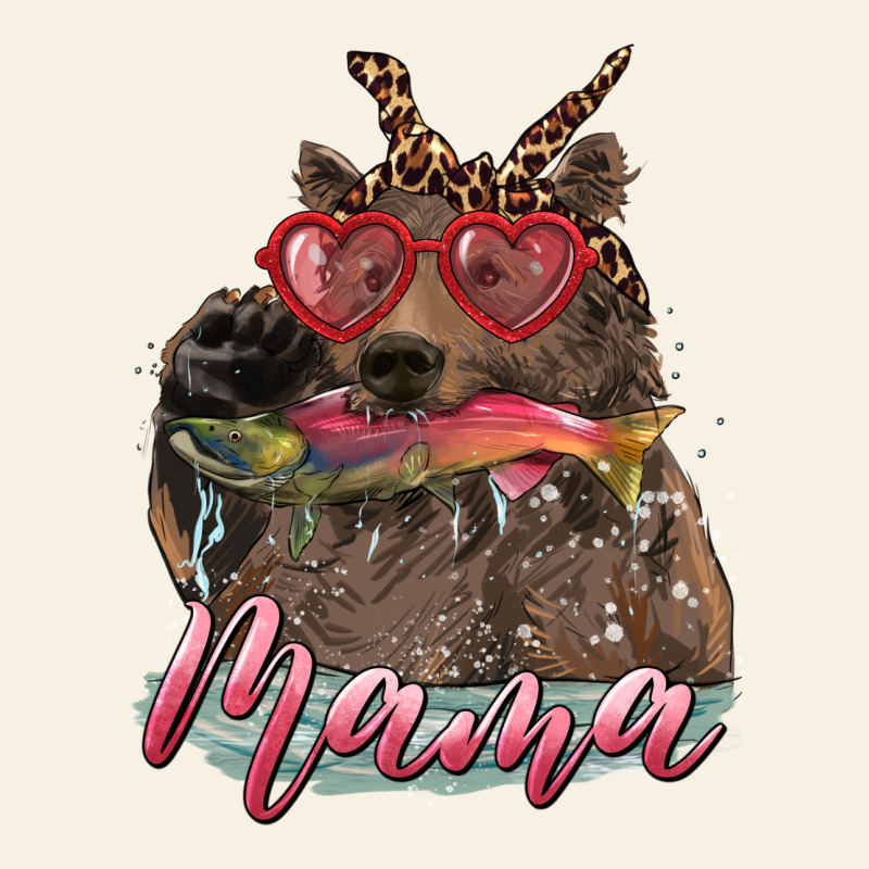 Mother's Day Glasses Leopard Bandana Mama Bear Hunting Fish Vintage Tee by RanaPortraitStore | Teevron