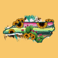 North Carolina Map Sunflower Cactus Serape Vintage Hoodie | Teevron