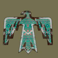 Cowhide Aztec Thunderbird Vintage Hoodie | Teevron