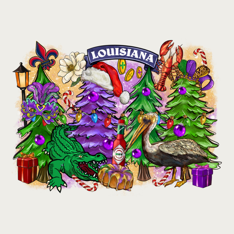 Christmas Louisiana Mardi Gras Trees Zipper Hoodie by FaDigitalArtStudio | Teevron