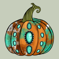 Western Cowhide Turquoise Pumpkin Ladies Tee | Teevron