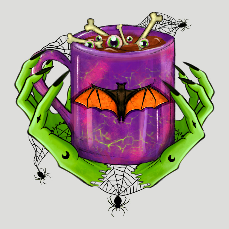 Halloween Coffee Cup With Hands Zipper Hoodie by FaDigitalArtStudio | Teevron
