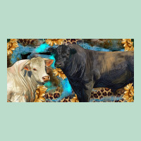 Charolais And Black Angus Bull With Sunflower And Leopard Premium Hoodie | Teevron