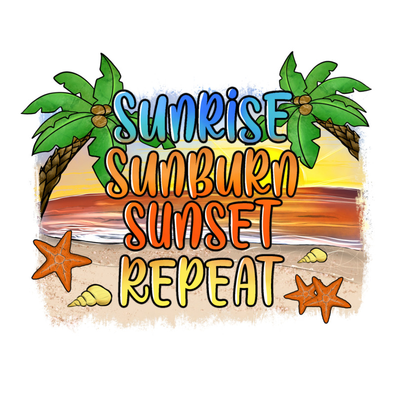 Sunrise Sunburn Sunset Repeat2 Premium Tee by JahusDesignShop | Teevron