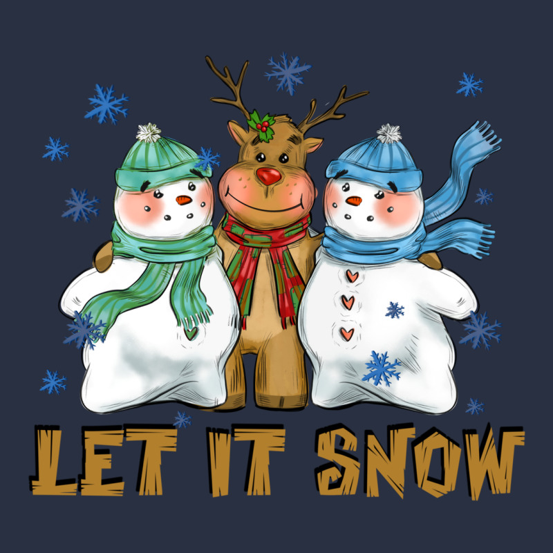 Let It Snow Reindeer Snowman Heavyweight Sweatshirt by CowGirlArtShop | Teevron