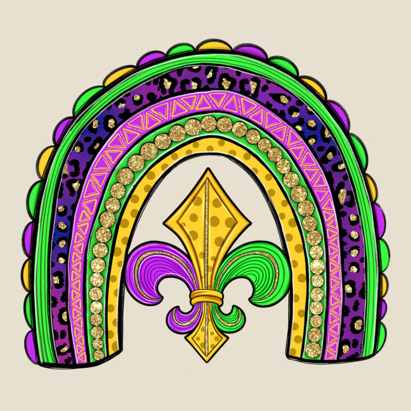 Mardi Gras Fleur De Lis Rainbow Urban Heavy Tee by JahusDesignShop | Teevron