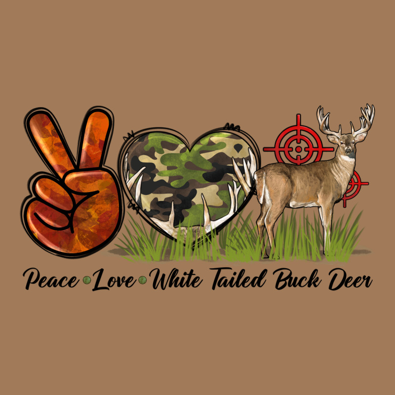 Peace Love White Tailed Buck Deer Classic Tee by LillyAllenDesigns | Teevron
