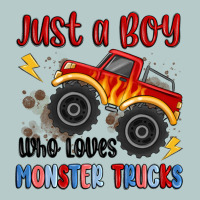 Just A Boy Who Loves Monster Trucks Heavy Core Tee | Teevron