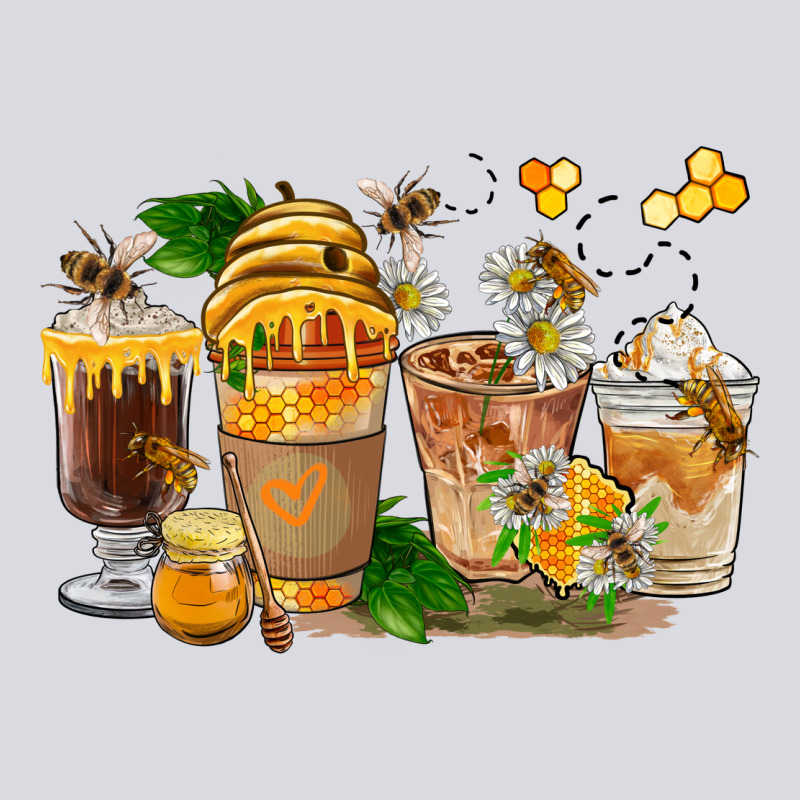 Honey Bee Coffee Cups Zipper Hoodie by FaDigitalArtStudio | Teevron