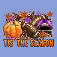 Tis' The Season Football Purple Helmet Long Sleeve Tee | Teevron