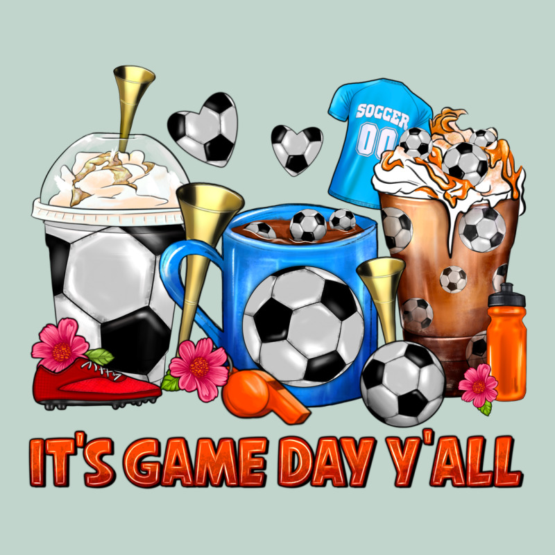 It's Game Day Y'all Soccer Coffee Cups Zipper Hoodie by FaDigitalArtStudio | Teevron