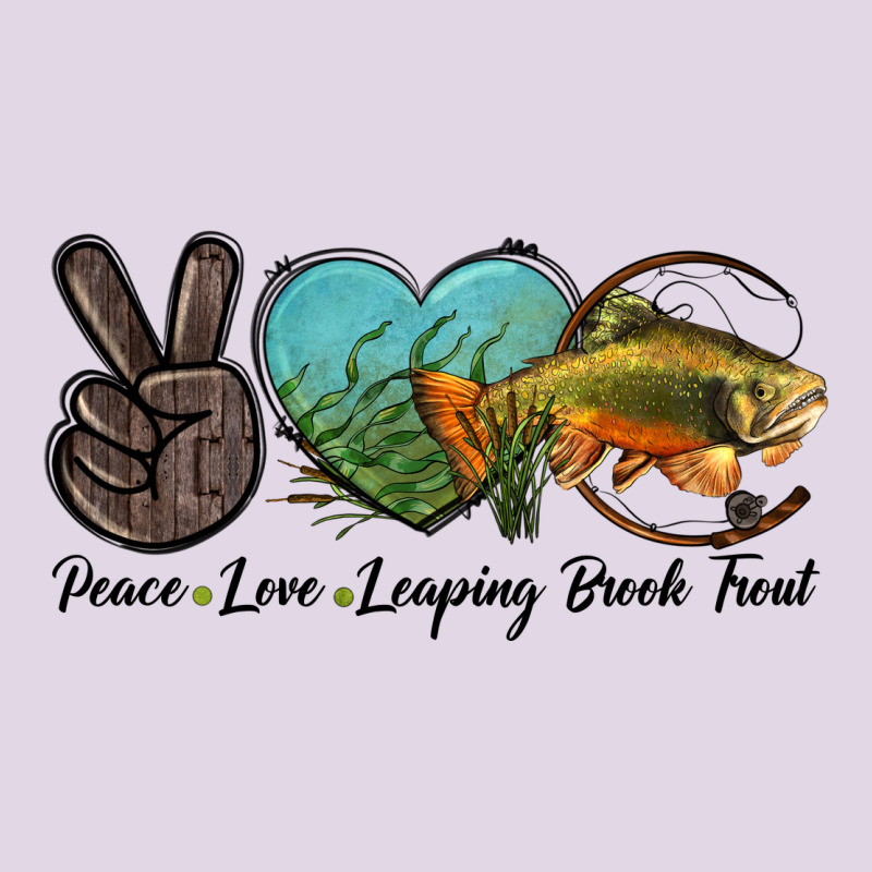 Peace Love Leaping Brook Trout Classic Tee by LillyAllenDesigns | Teevron