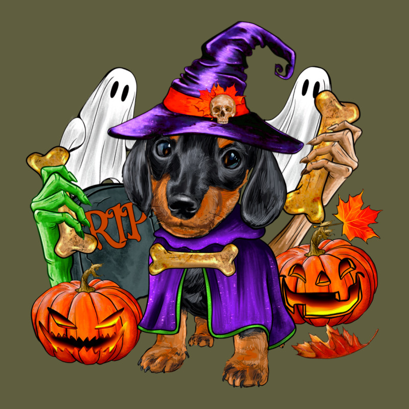 Halloween Dachshund Puppy Dog Vintage Tee by RanaPortraitStore | Teevron
