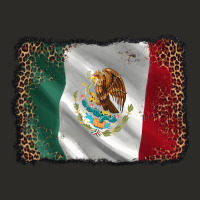 Mexico Flag Black Glitter Leopard Heavy Core Tee | Teevron